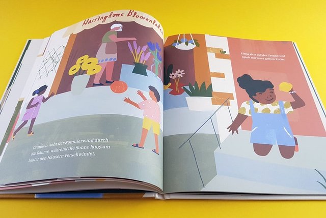 Kinderbuch, Die Farbe von Zitronen, Innenansicht, von Kenesha Sneed © Prestel Verlag