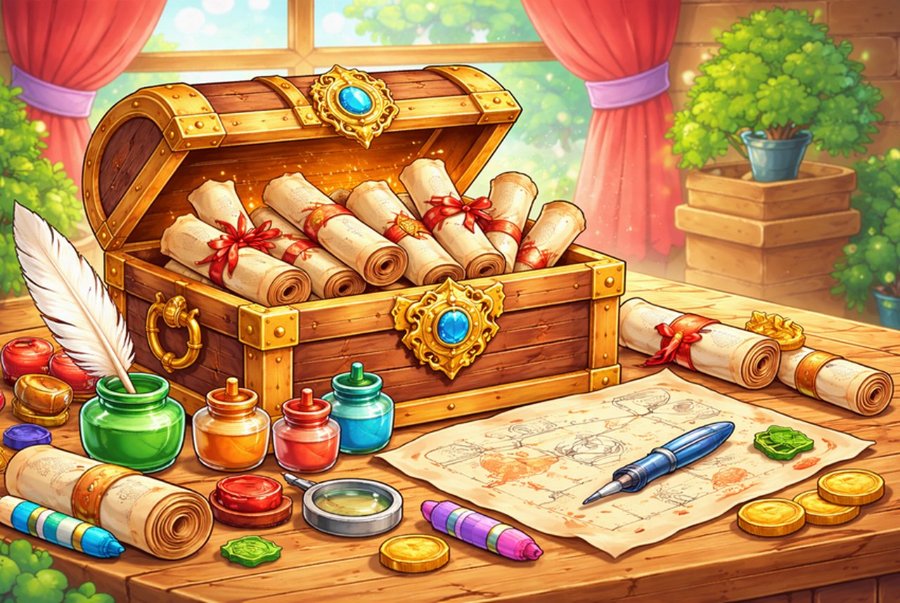 Workshop: Kunst, Schrift, Schatztruhe